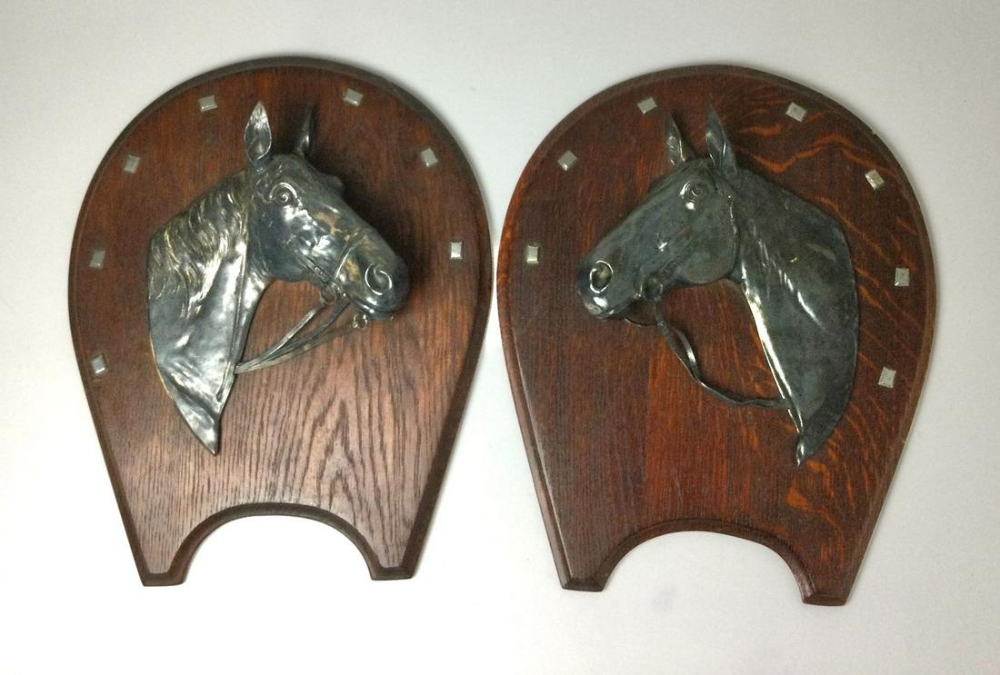 Pair Horse Head Plaques (1 of 4)