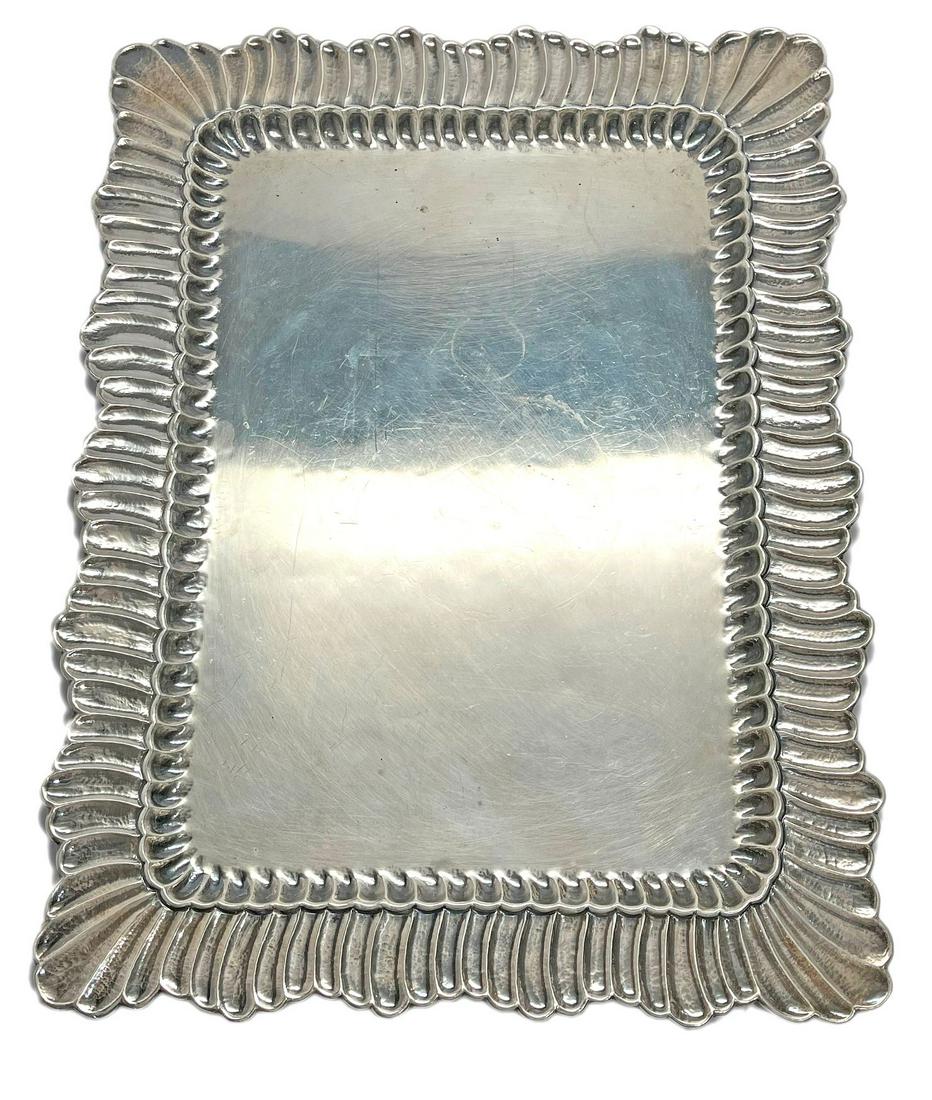Buccellati Linenfold Sterling Silver Serving Tray (1 of 4)