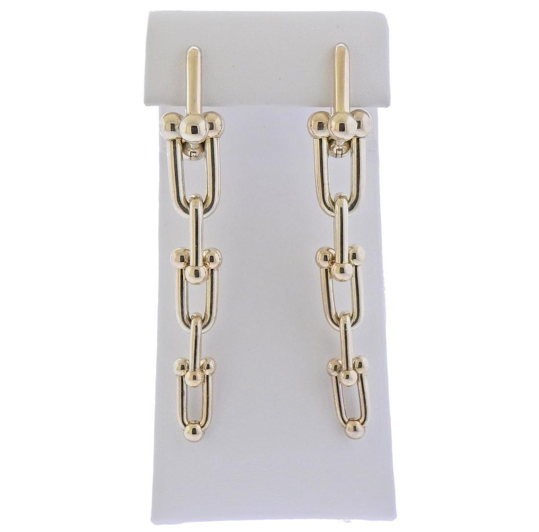Tiffany & Co HardWear Silver Graduated Link Earrings (1 of 5)