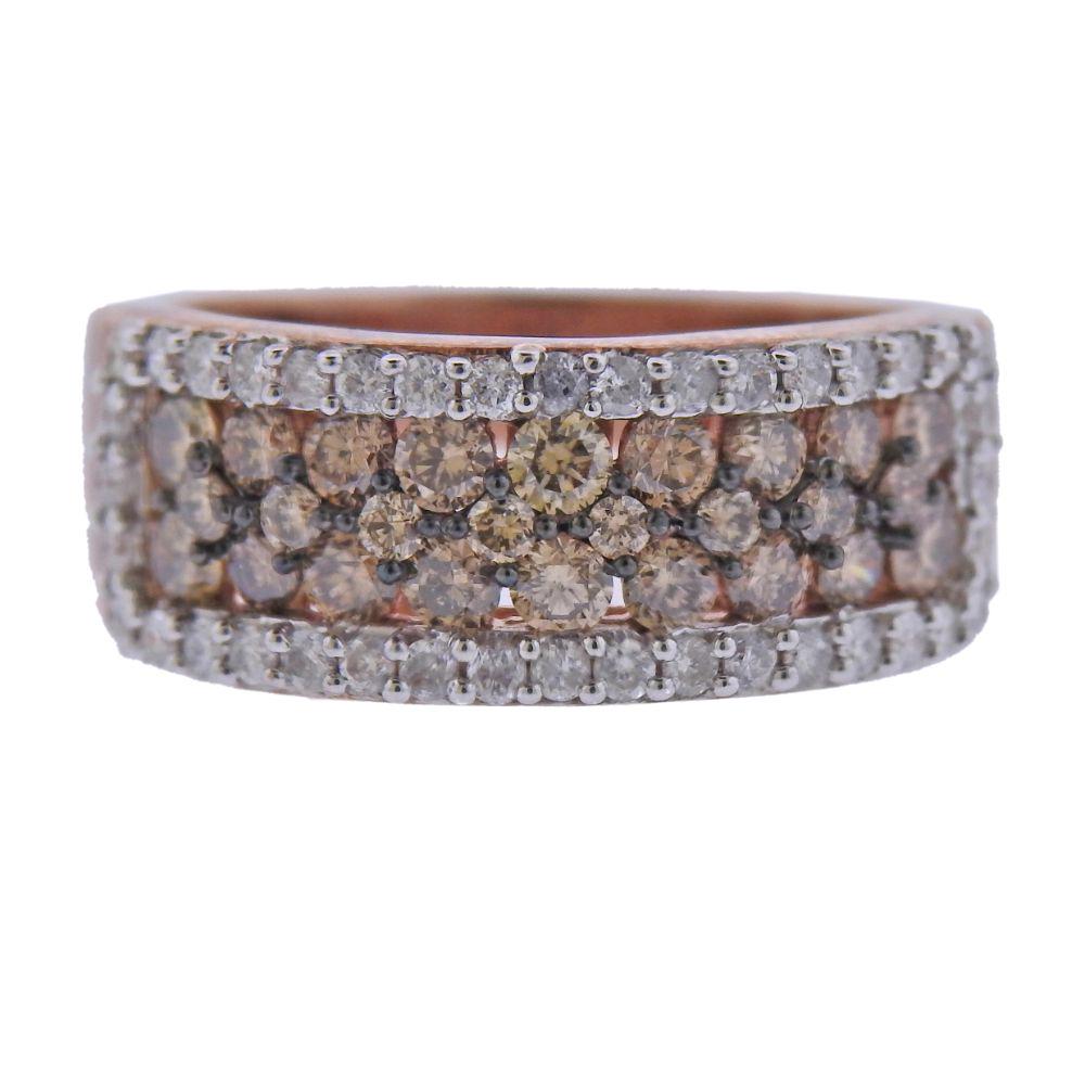 Kallati Rose Gold 1.50ctw Fancy Diamond Half Band Ring (1 of 4)