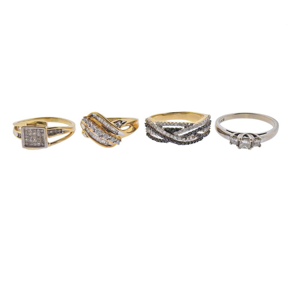 10k 14k Gold Diamond Ring Lot of 4 (1 of 5)