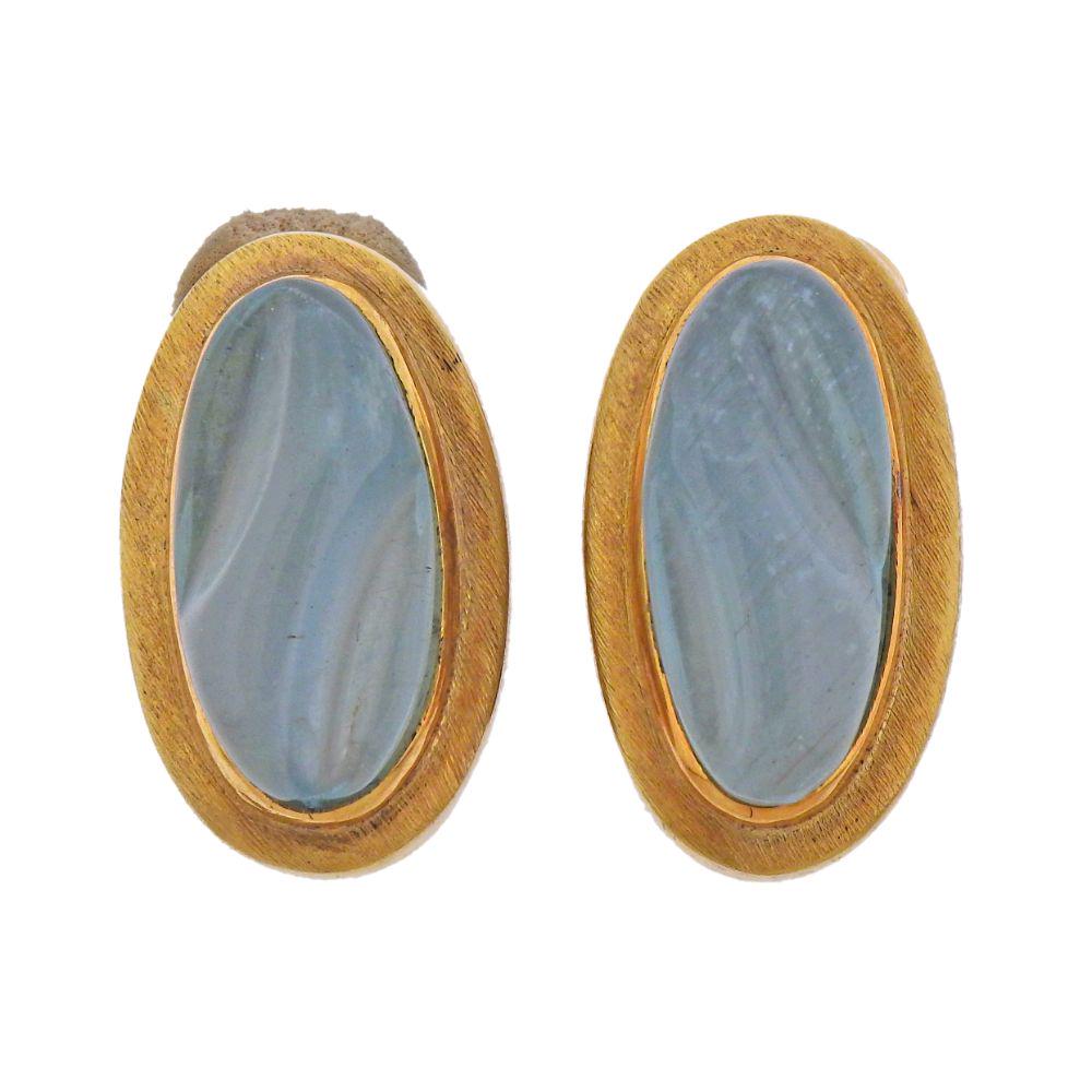 Burle Marx Aquamarine Forma Livre 18k Gold Earrings (1 of 5)