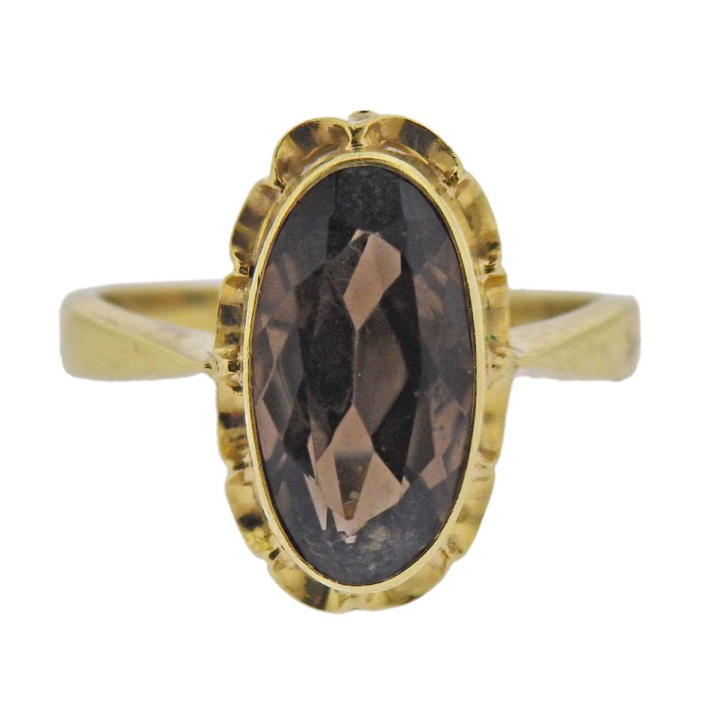 14k Gold Smoky Quartz Ring (1 of 4)