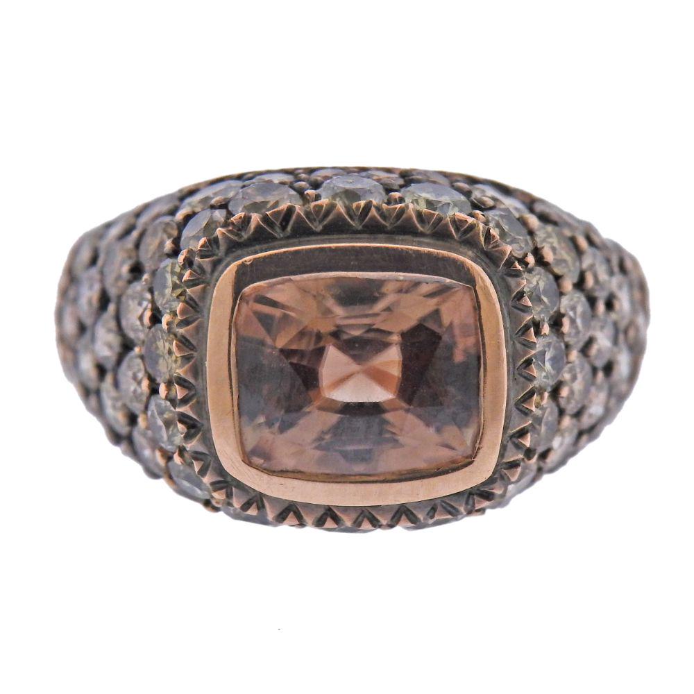 Sylva & Cie 14k Gold Zircon Diamond Ring (1 of 4)