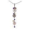 18k Gold Pearl Amethyst Gemstone Necklace