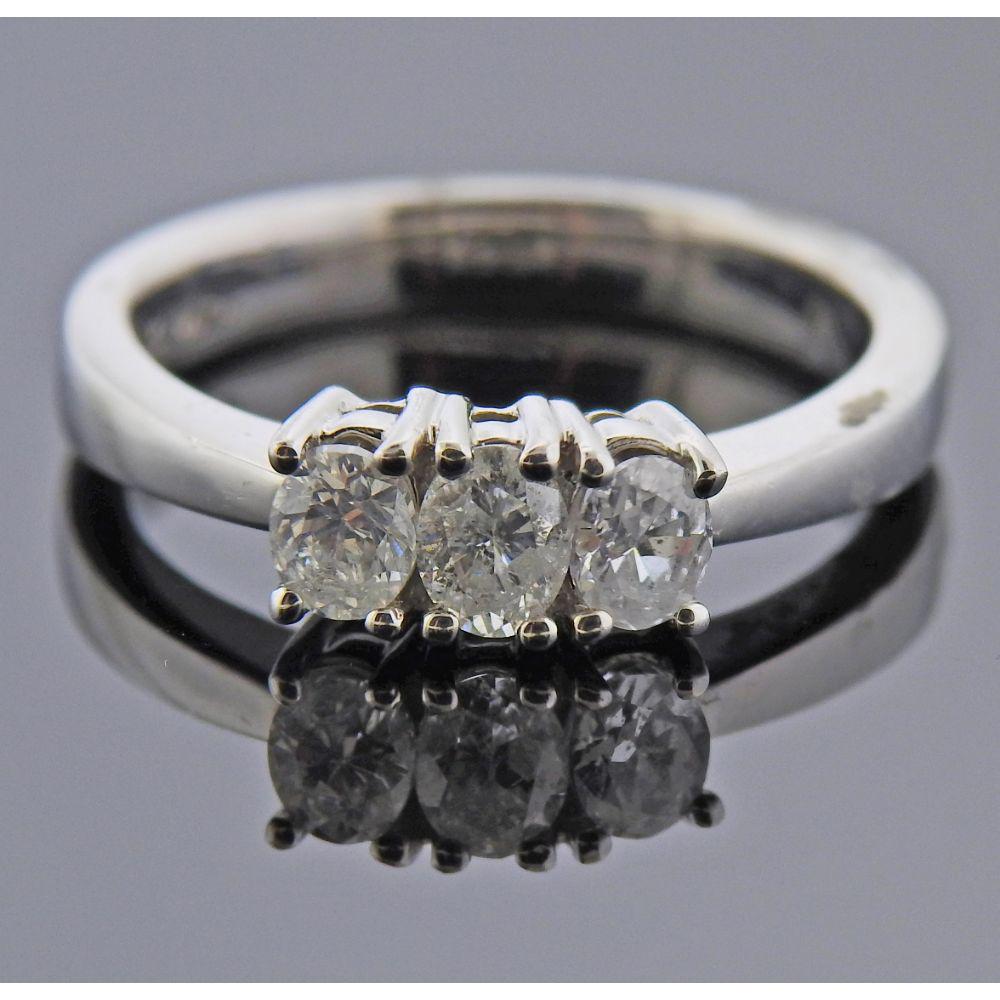 14k Gold Three Stone Diamond Ring (1 of 3)
