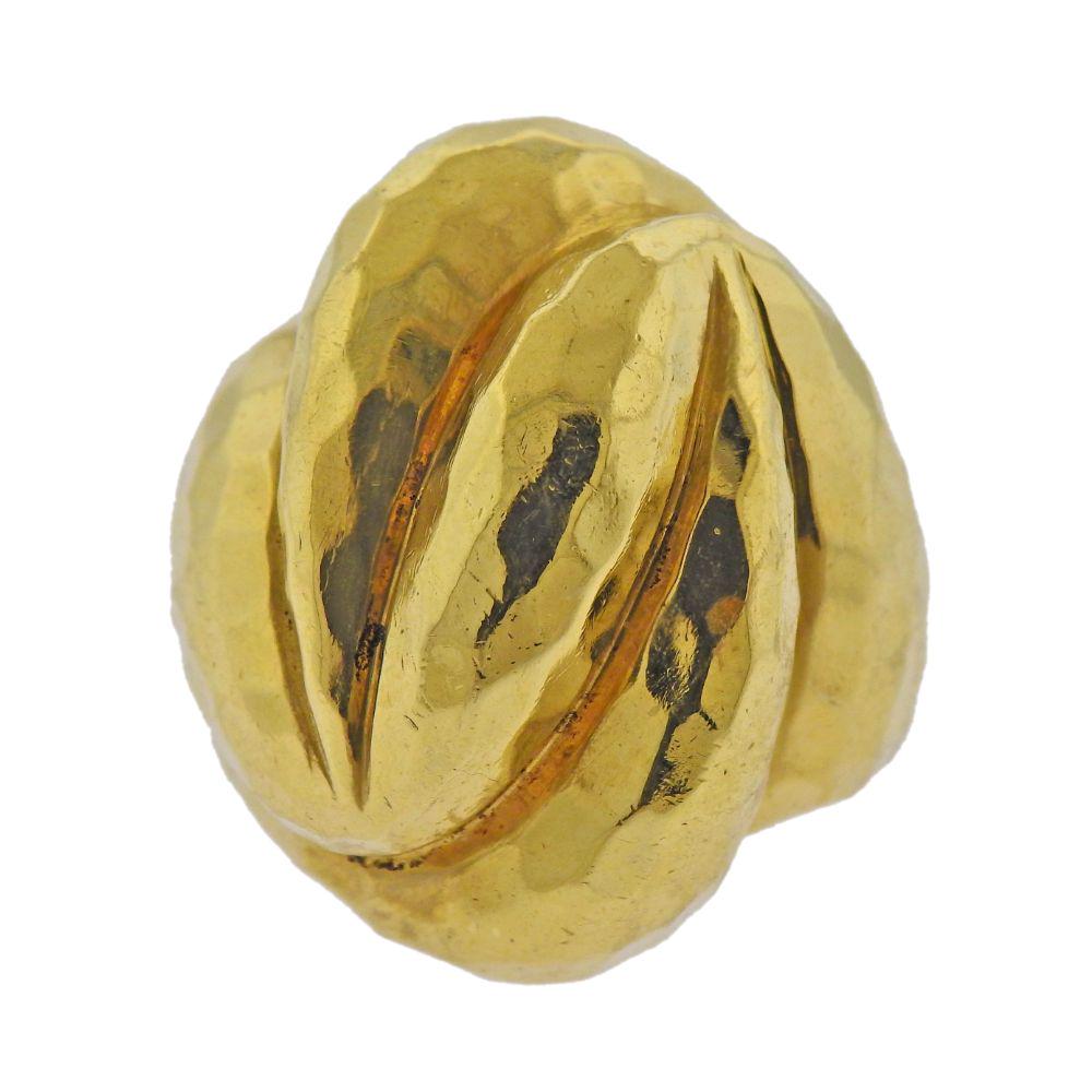 Henry Dunay 18k Gold Hammered Ring (1 of 5)