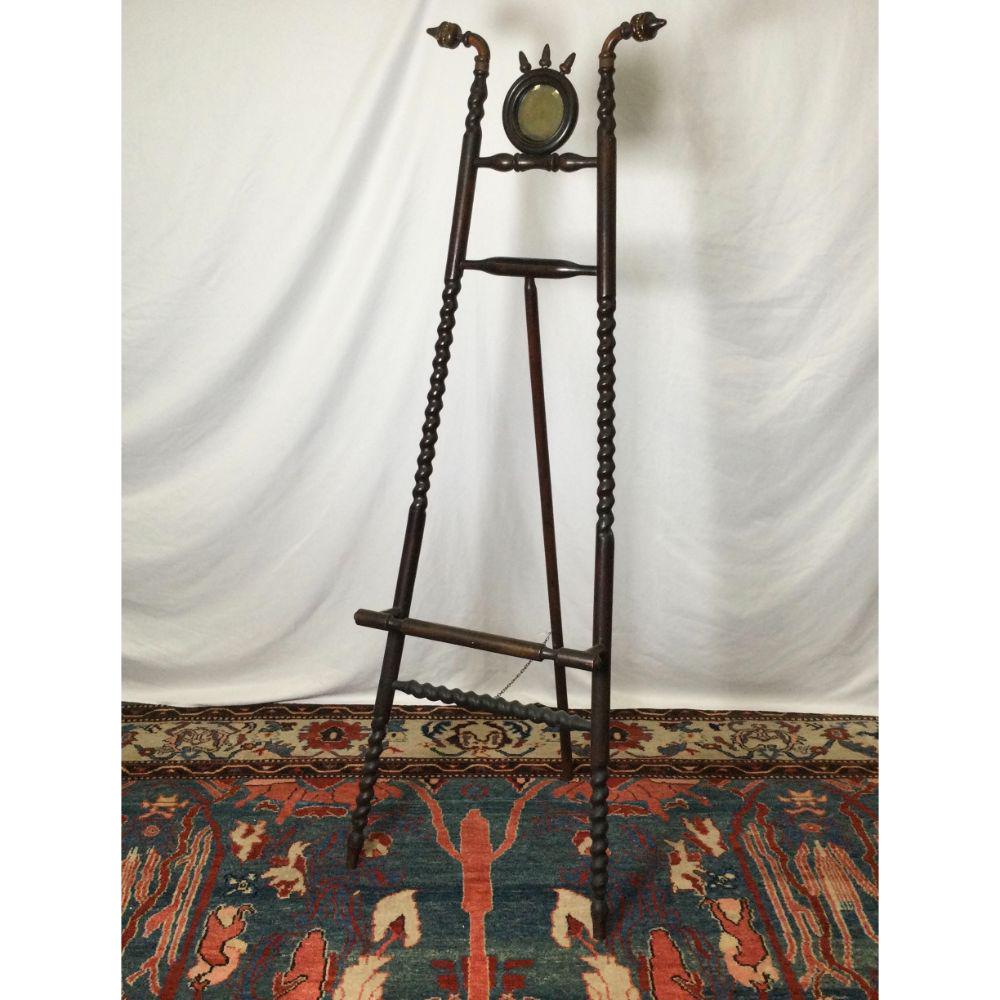 Victorian Easel with Round Mirror at Top (1 of 6)