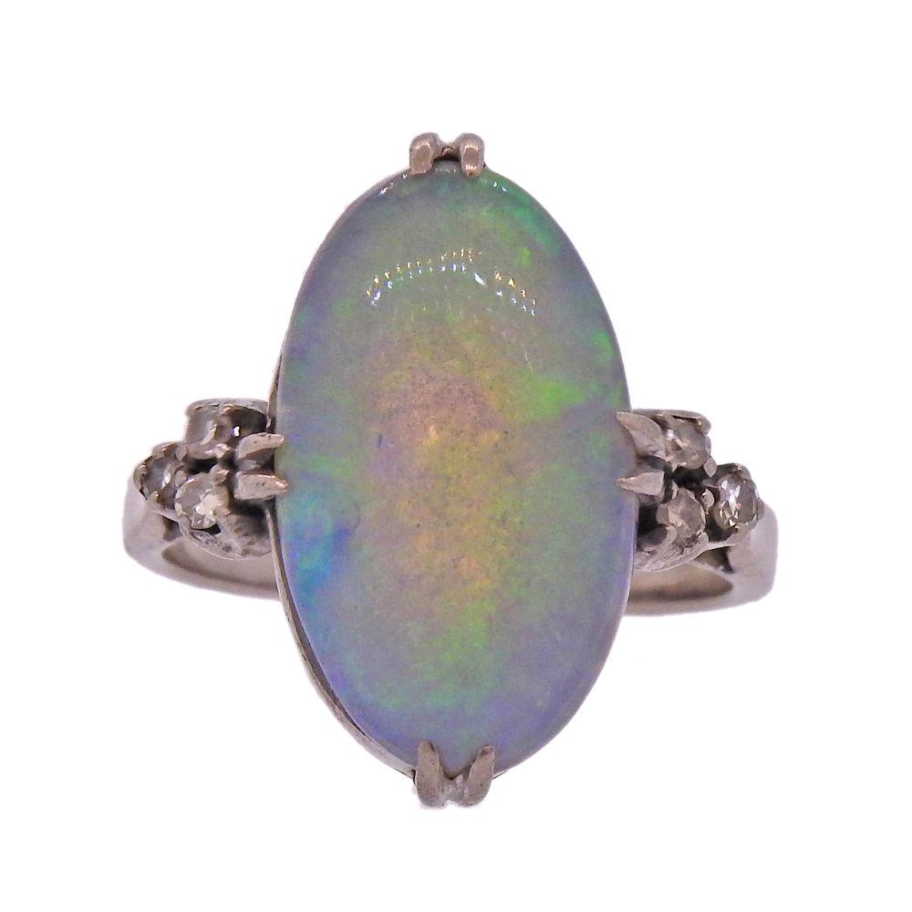 14k Gold Opal Diamond Ring (1 of 4)