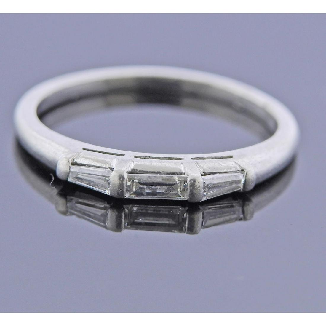 Art Deco Platinum Wedding Band Ring (1 of 3)