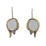 Yellow Gold Opal Drop Earrings