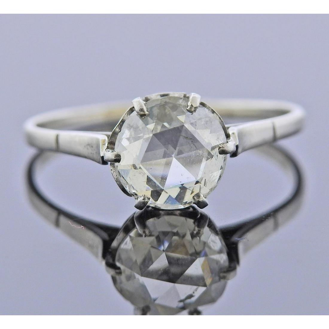 Antique 18k Gold Rose Cut Diamond Engagement Ring (1 of 3)