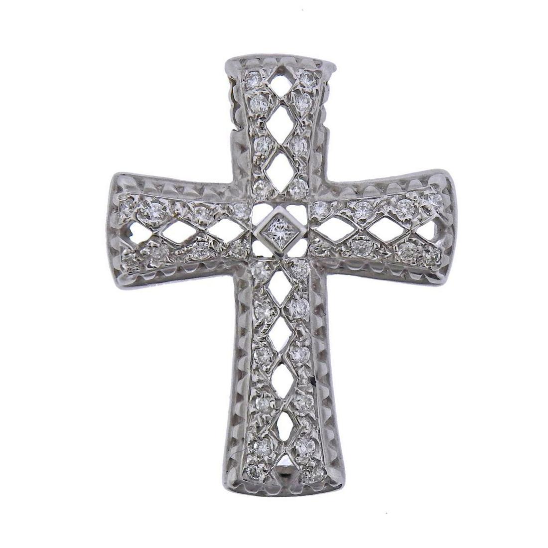 Doris Panos 18k Gold Diamond Cross Pendant (1 of 3)