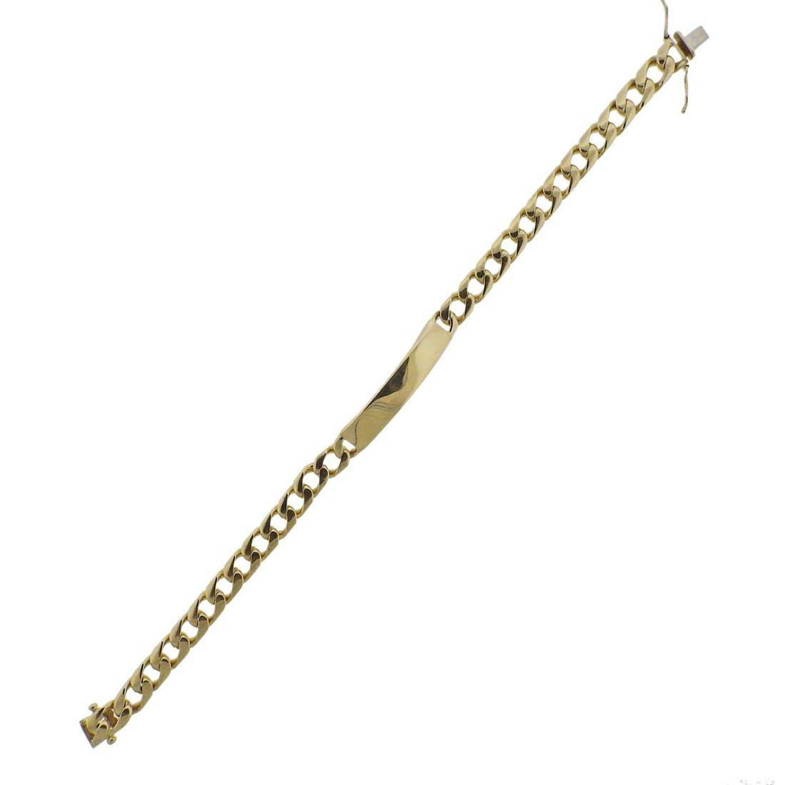 Tiffany & Co 18k Gold Curb Link Tag Bracelet (1 of 4)