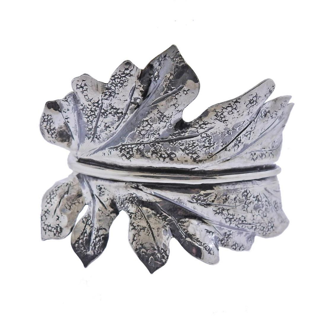 Buccellati Leaf Sterling Silver Bracelet (1 of 5)