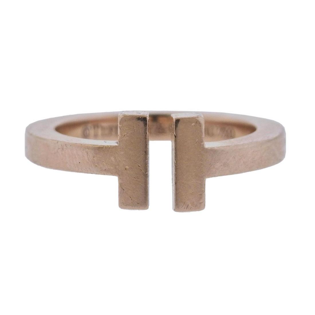 Tiffany & Co T Wire 18k Rose Gold RIng (1 of 3)