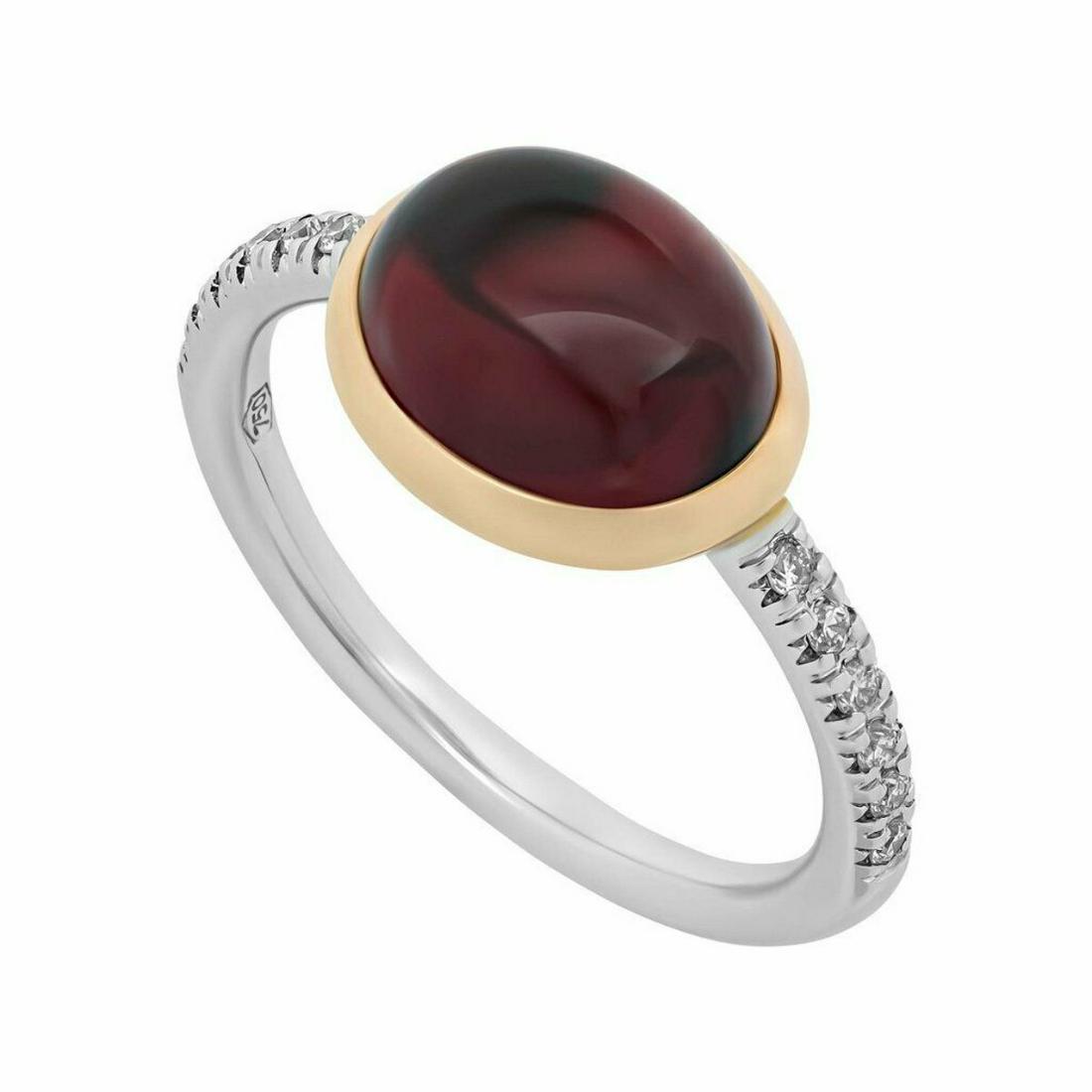 Mimi Milano Gold Garnet Diamond Ring (1 of 3)