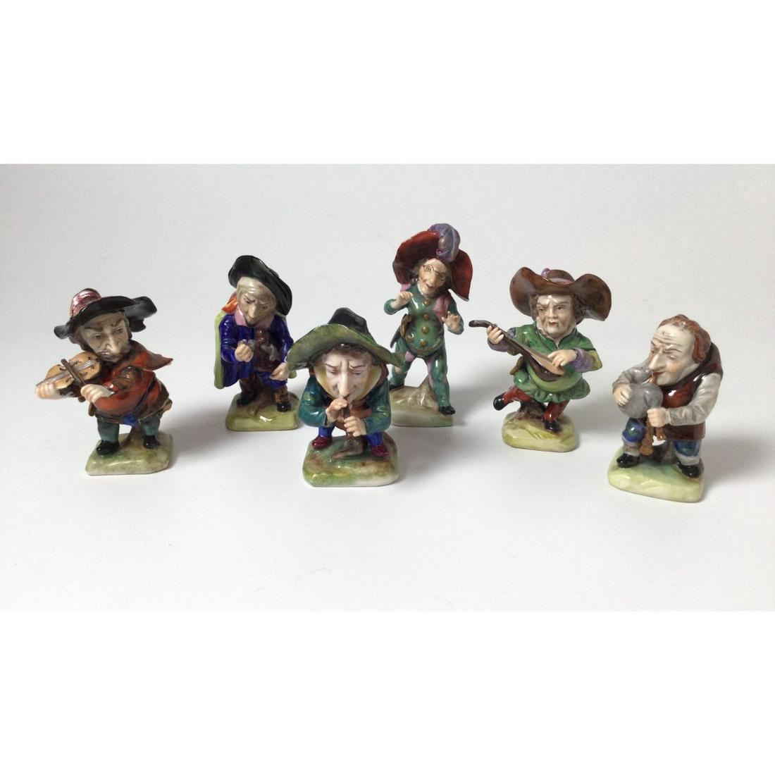 Set of Six Small Capodimonte Porcelain Band Figures (1 of 7)