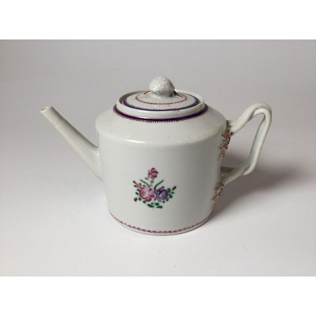 19th century Antique Chinese Export Tea Pot with Lid (1 of 5)