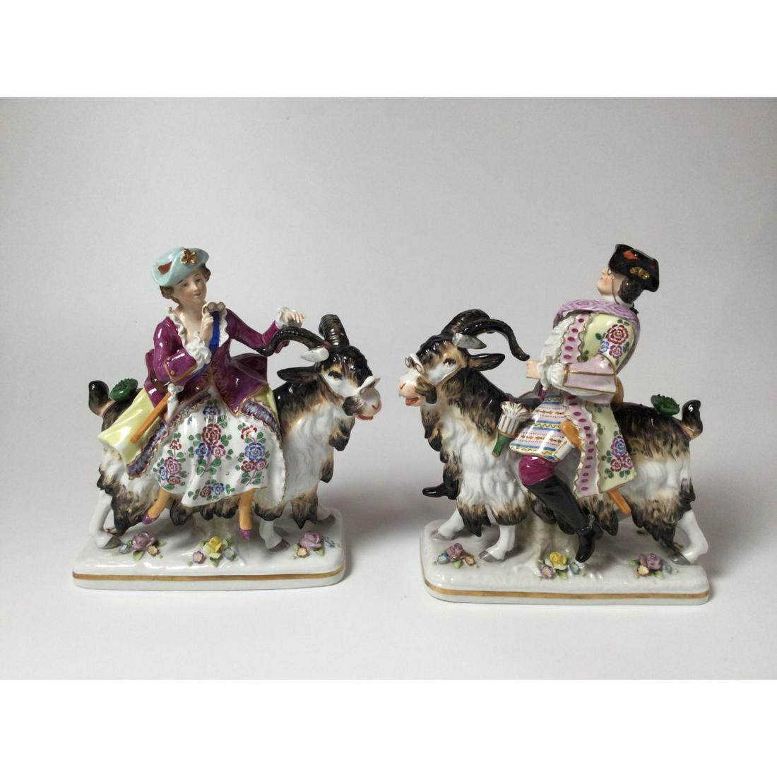 Pair Figurines Riding Goats (1 of 5)