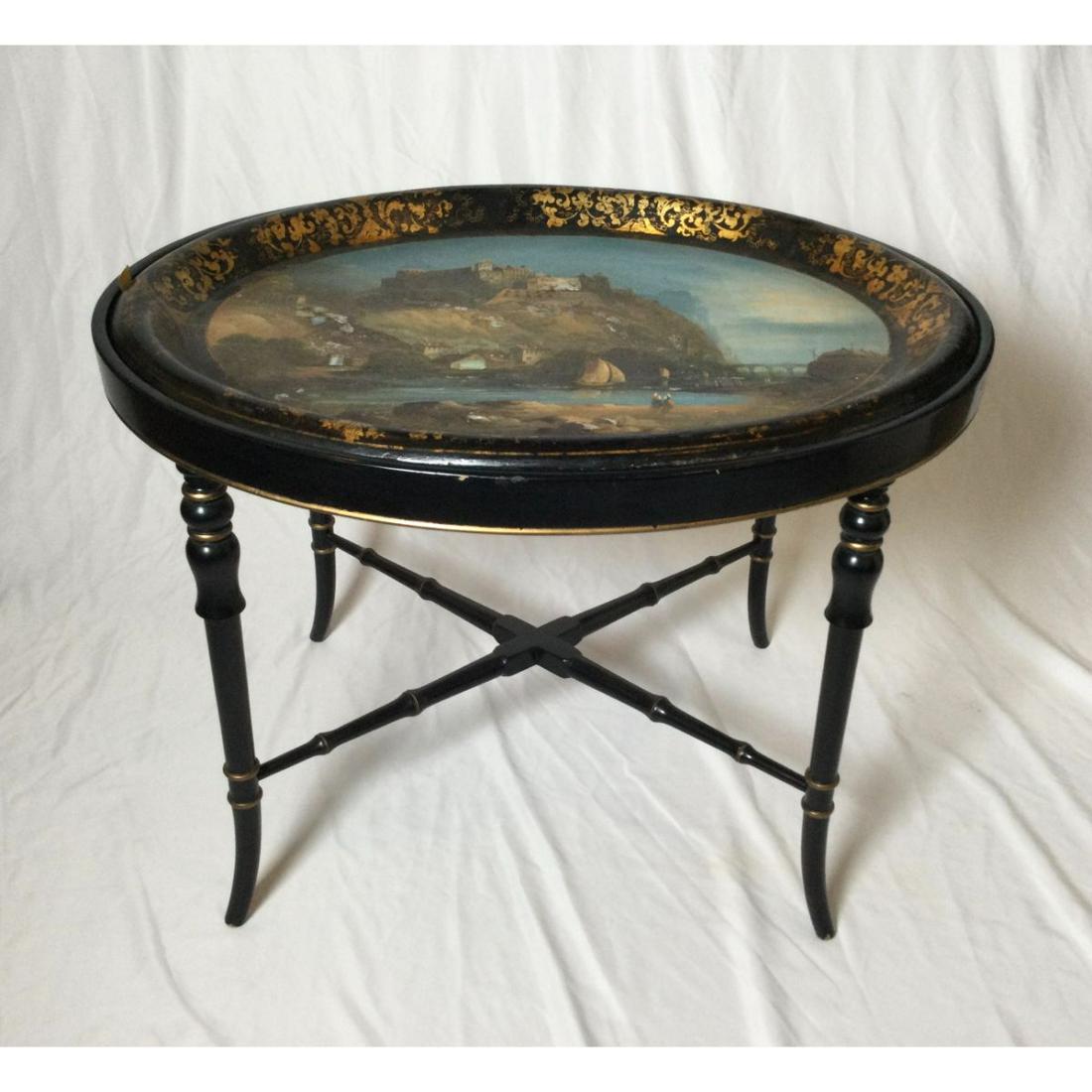 Paper Mache Hand Painted Tray Table (1 of 6)