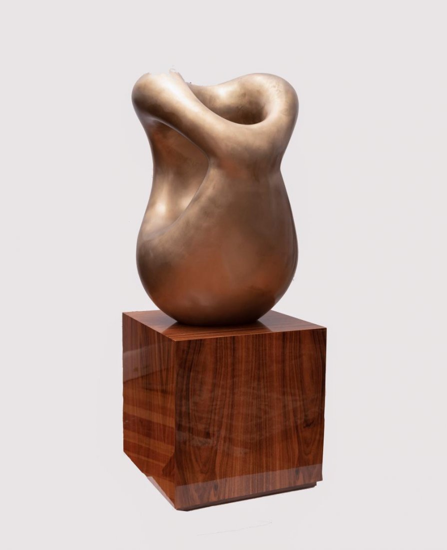Roger Reutimann, Swiss/American, 20th/21st Centuries,: Roger Reutimann Swiss/American 20th/21st Centuries UOVUM 2018 bronze ed. 1/6 Height: 21 inches