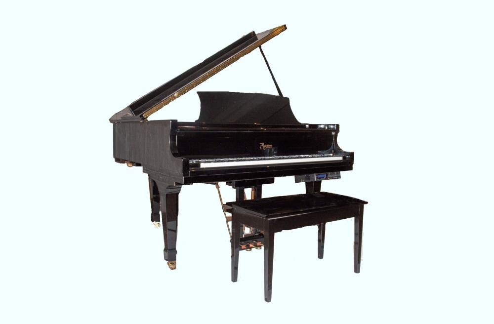 Boston Polished Ebony Player Grand Piano, designed by: Boston Polished Ebony Player Grand Piano designed by Steinway & Sons