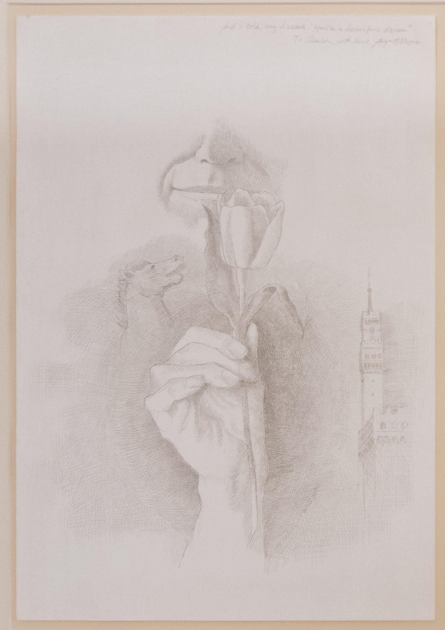 August Mosca, New York/Italy (1907-2003), Illustration: August MoscaNew York/Italy (1907-2003)Illustration of a Fablepencil on paper signed upper right framed.