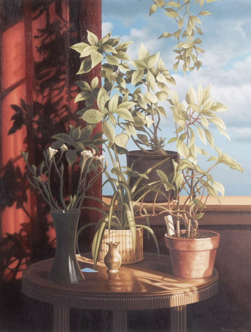 Frederick Phillips, (b. 1953), Still life with plants, (1 of 2)