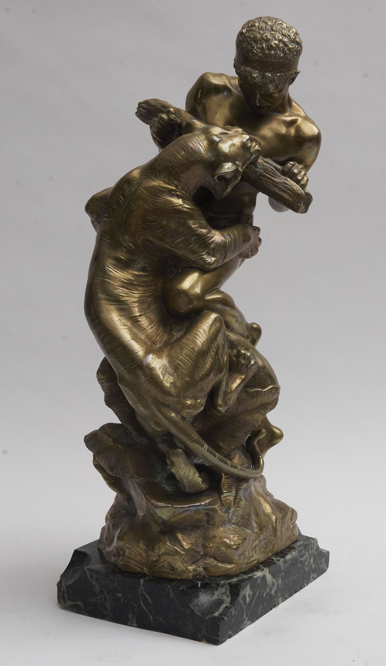 Edouard Drouot, French (1859-1945), Man Against Beast, (1 of 5)