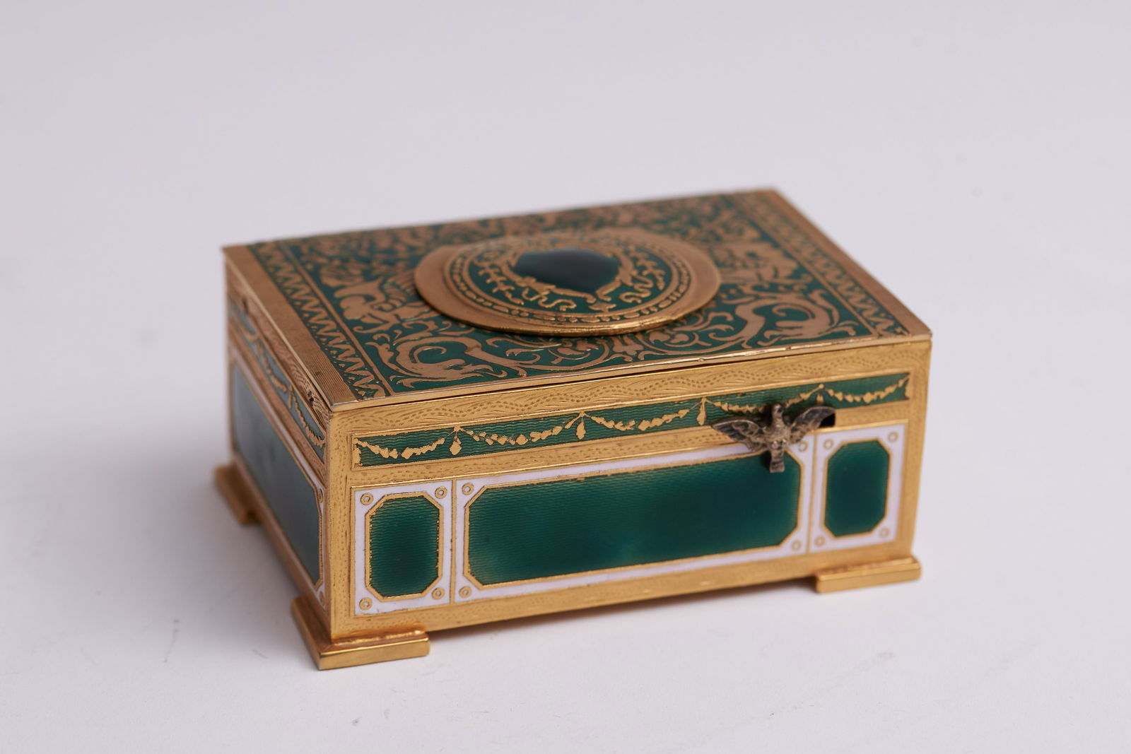 Antique French Enamel Singing Bird Automaton 1 3/4 x 4 (1 of 3)