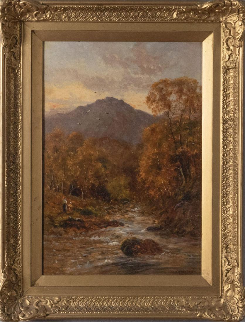 W. Murray, 19th-20th century, Autumn Scene with Figures (1 of 2)