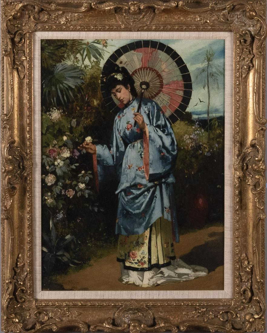 Sophie Meyer, Germany (1847-1921), Woman in a garden (1 of 2)