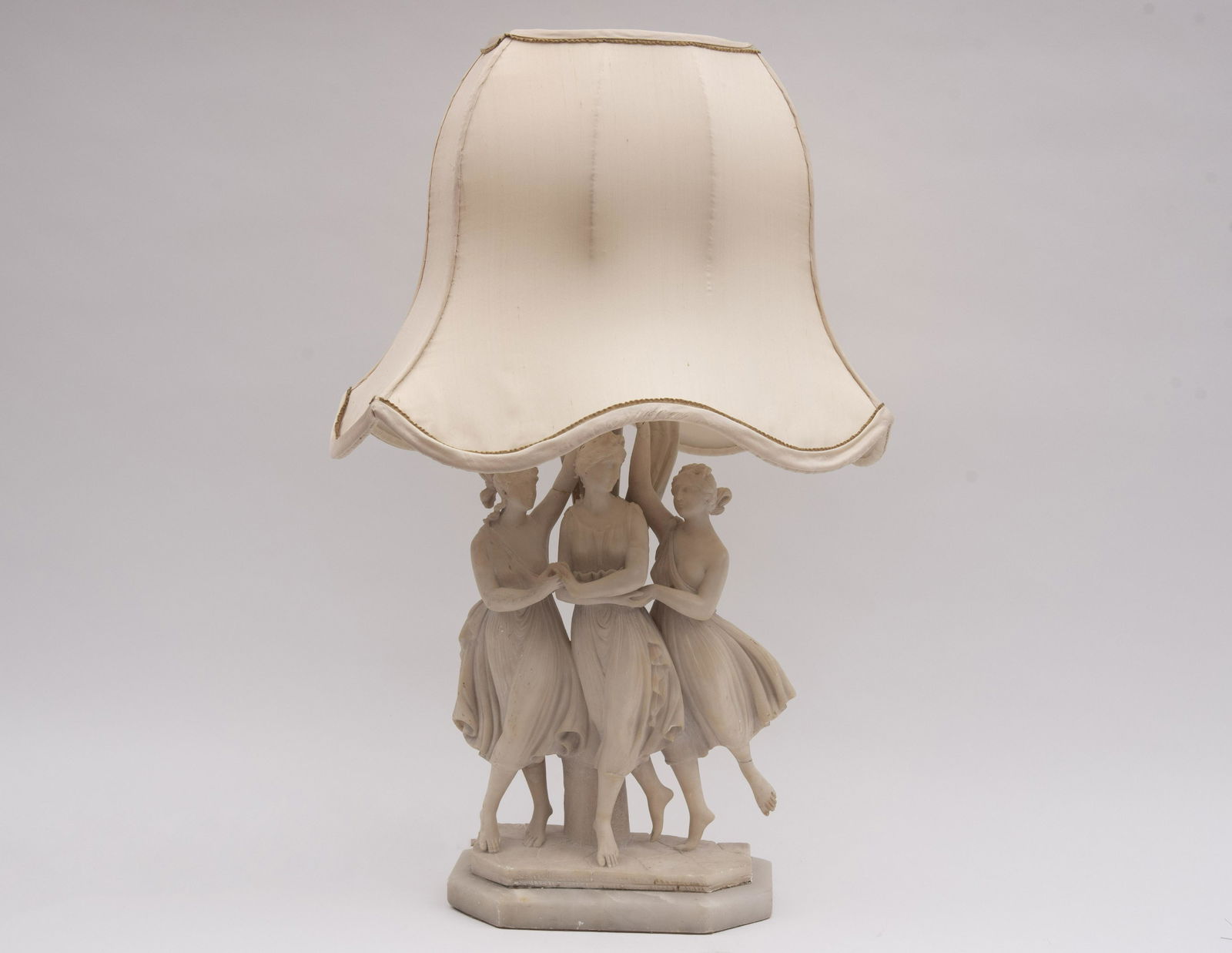 19th Century Alabaster Carving of the 3 Graces 22" (1 of 2)