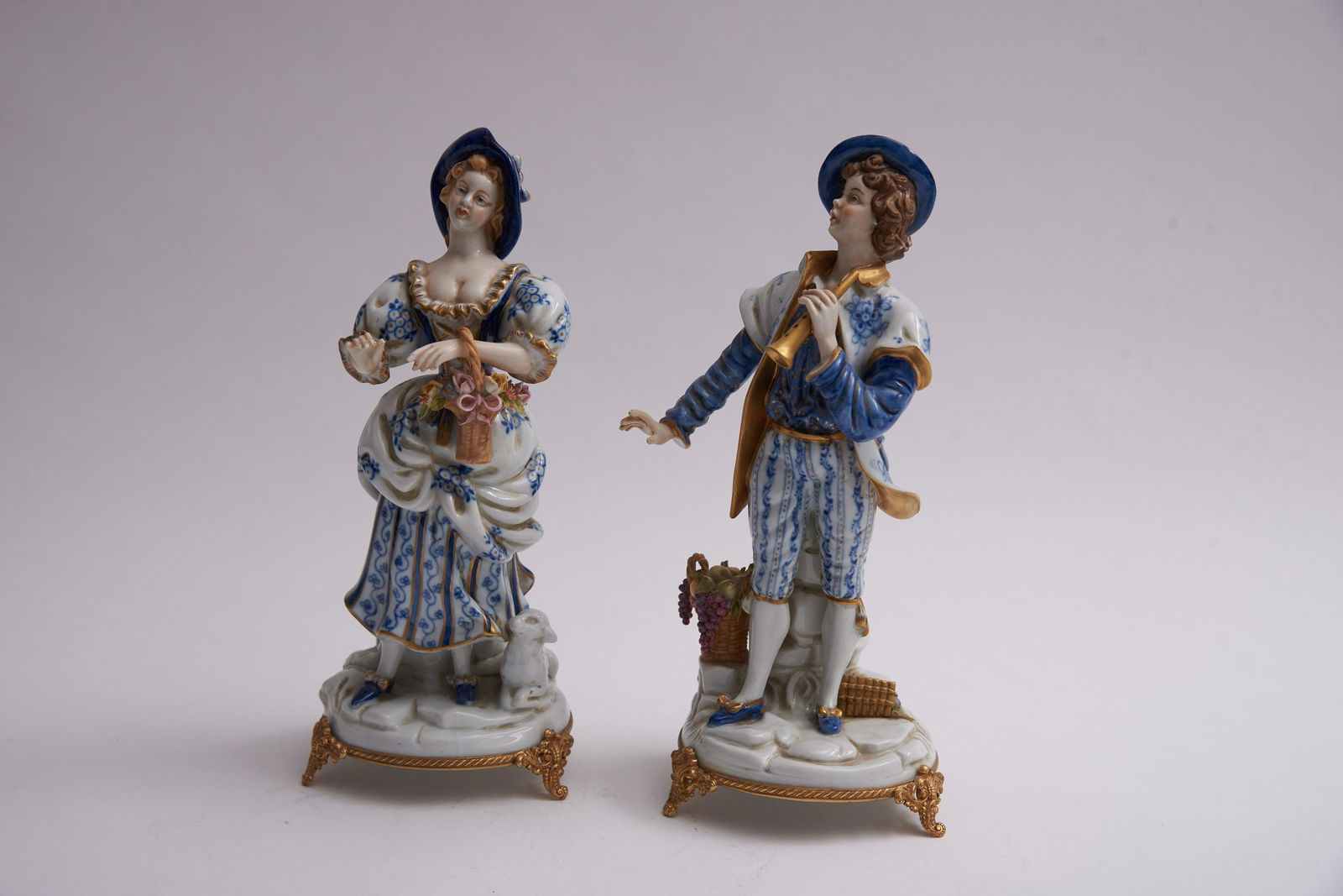 A Pair of Capodimonte Figurines by Altheimer Height: 10 (1 of 2)