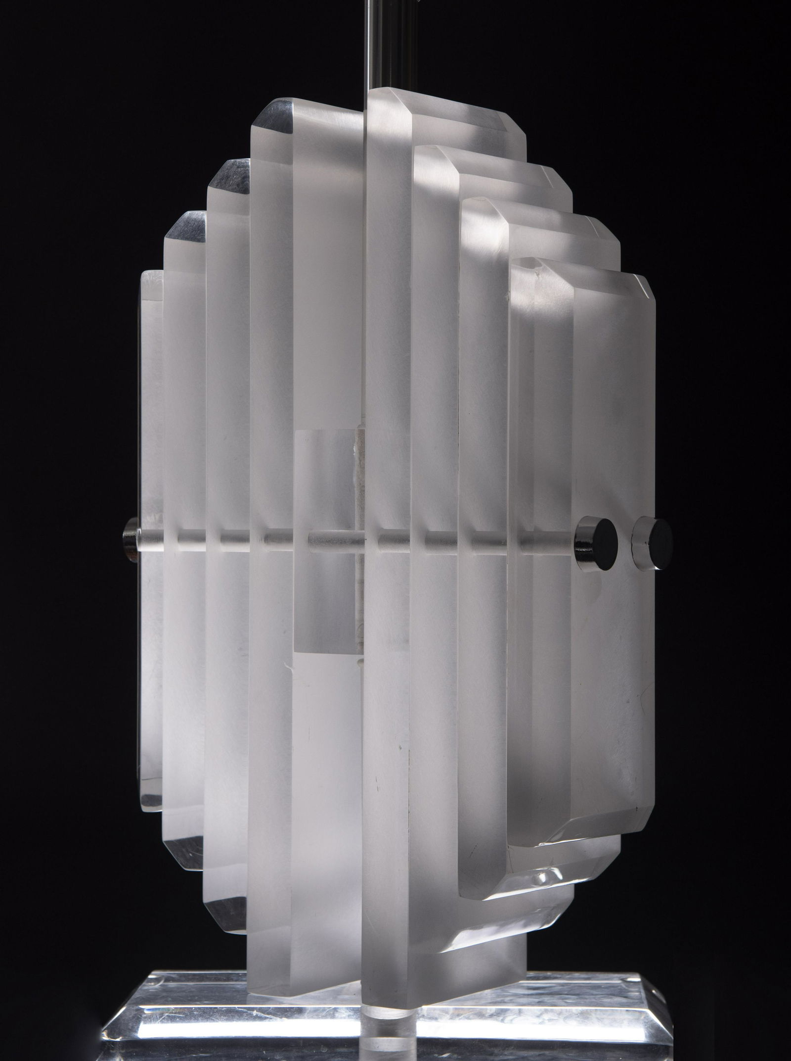 Modern Design Lucite Lamp Height: 17 inches (1 of 2)