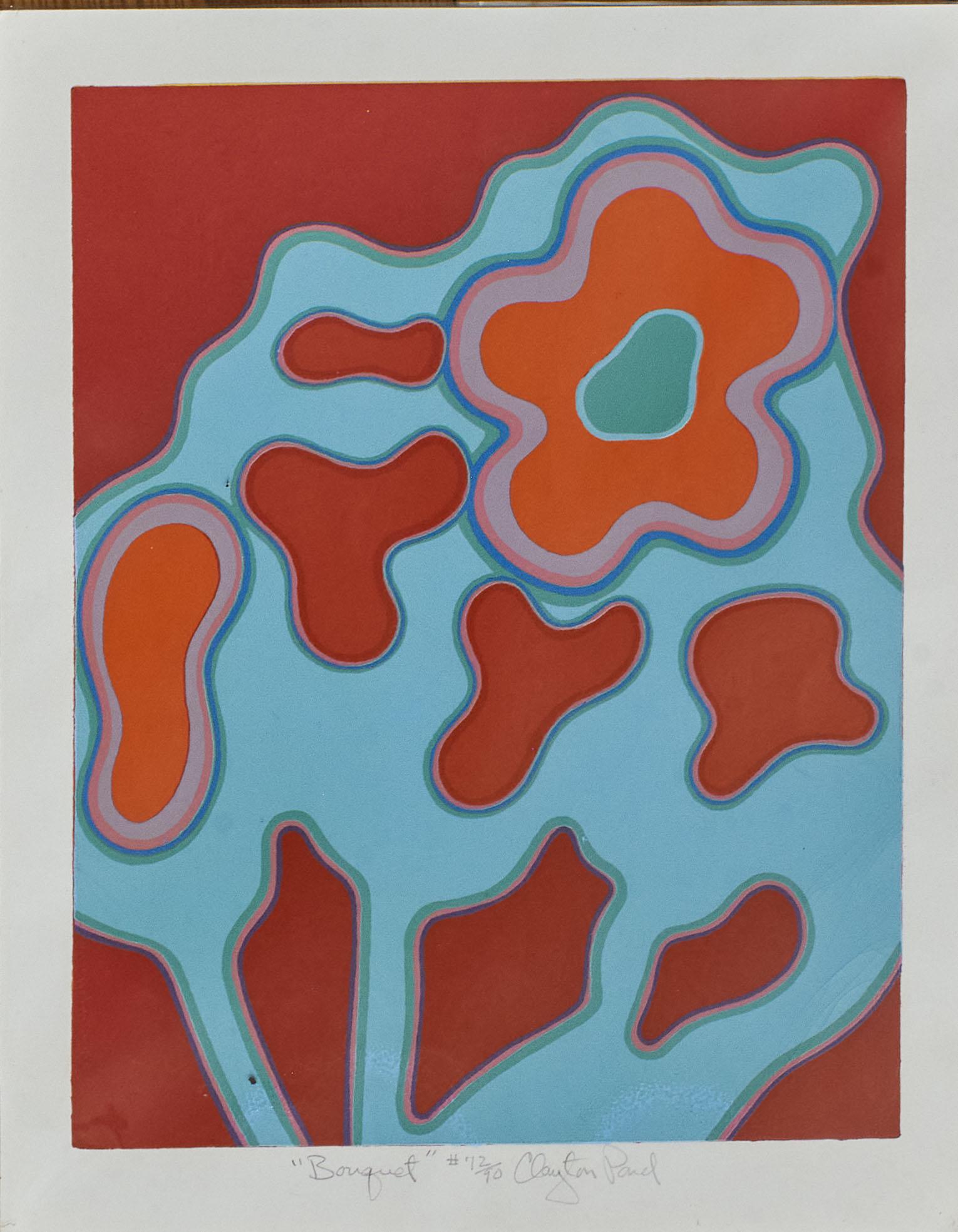 Clayton Pond, American (b. 1941), Bouquet, serigraph, (1 of 1)