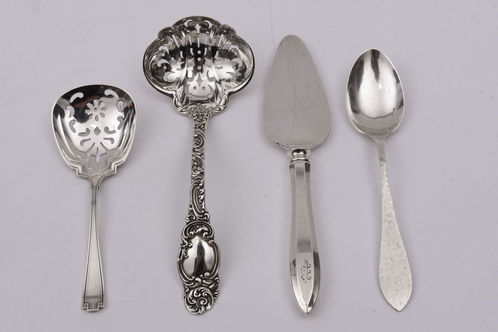 Four Pieces of Sterling to include Gorham Etruscan Nut (1 of 2)