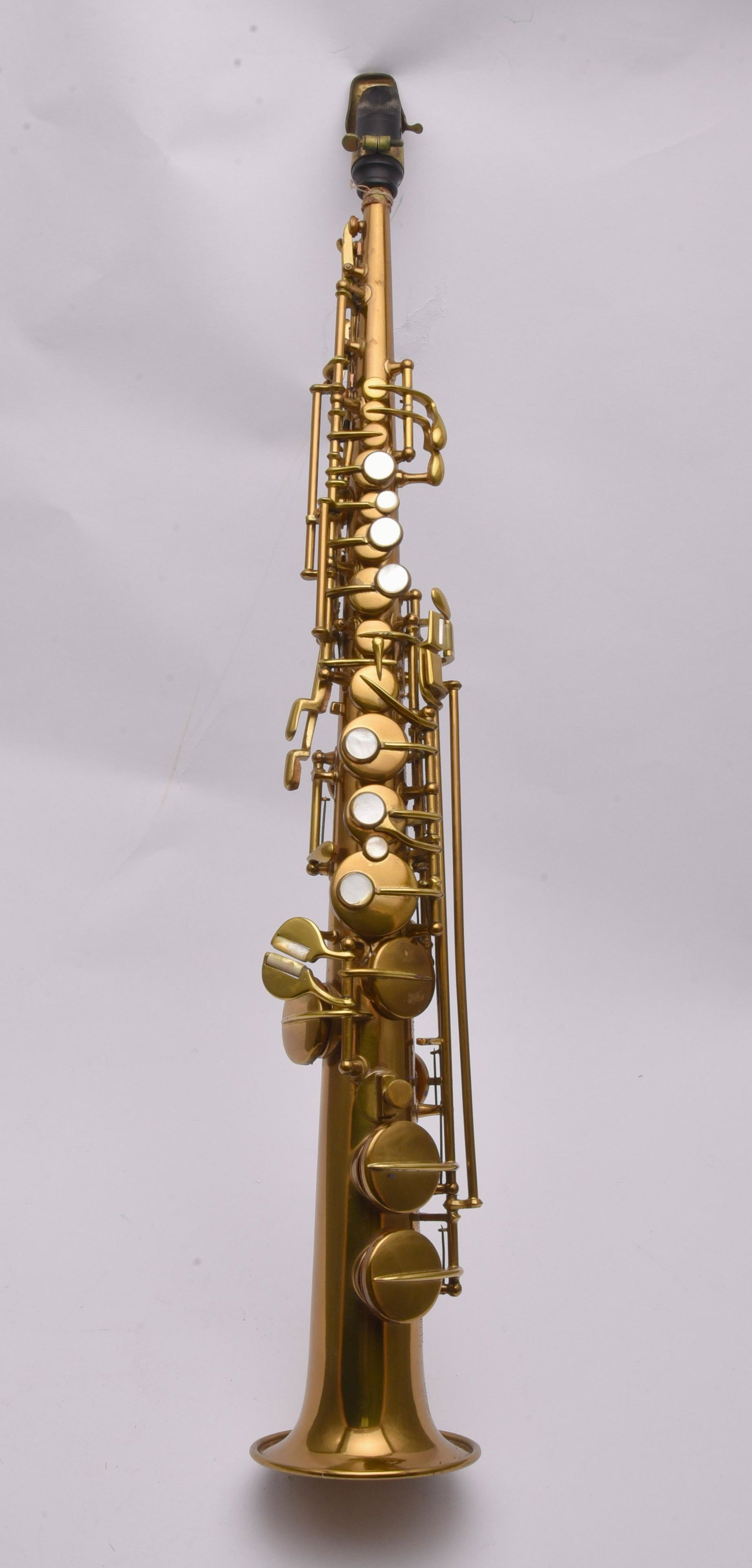 Two Musical Instruments: Brass Clarinet in Case by C. (1 of 2)