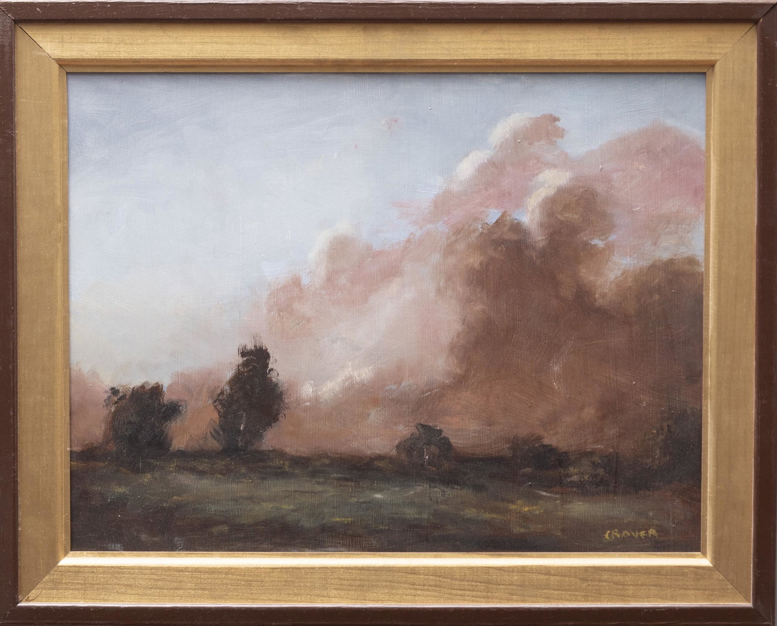 Cramer, American 20th century, Storm Warnings, oil on: Cramer American, 20th century Storm Warnings oil on artist's board signed lower right, framed.