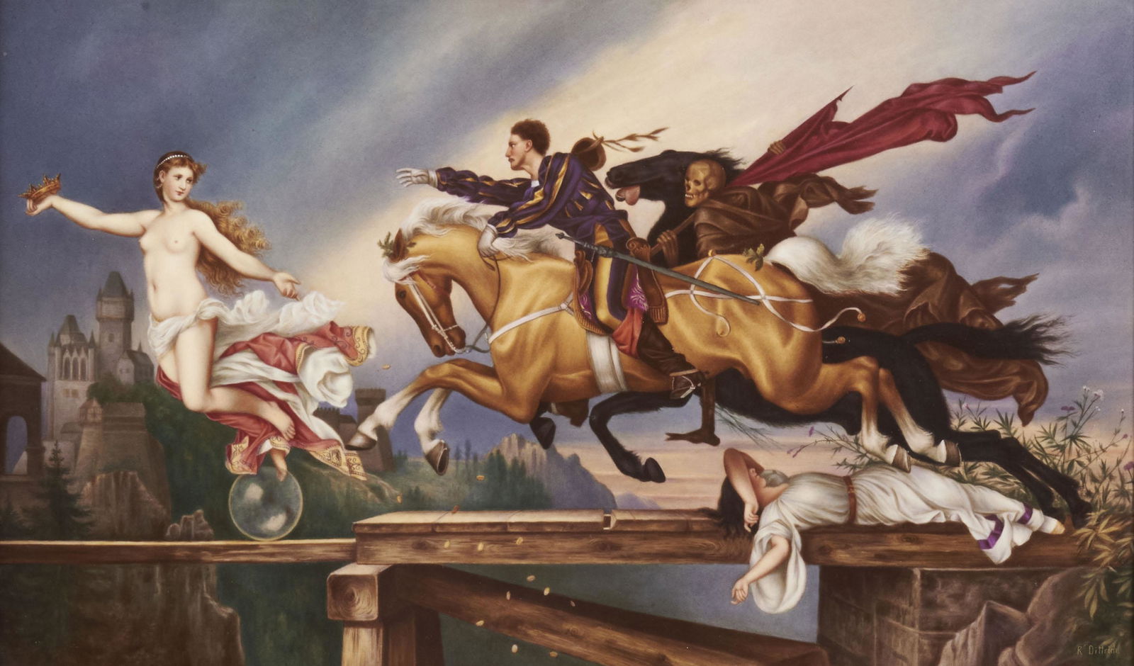 A Fine K.P.M. Berlin Porcelain Plaque, Die Fragd Nach (1 of 5)