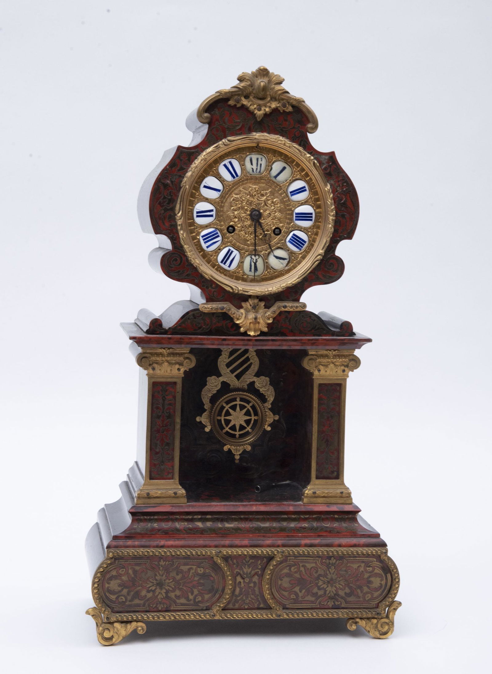 A French Boulle Mantel Clock 19.25" Tall (1 of 2)