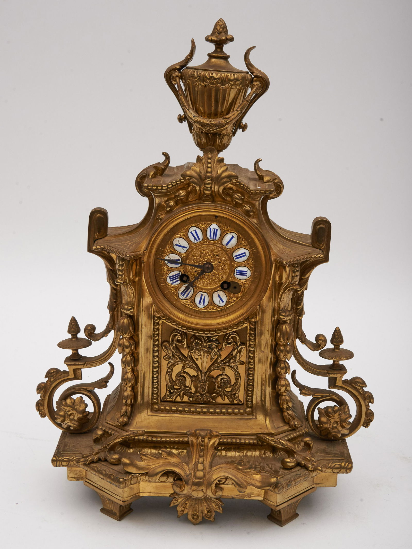 A French Brass Mantel Clock 18" (1 of 2)