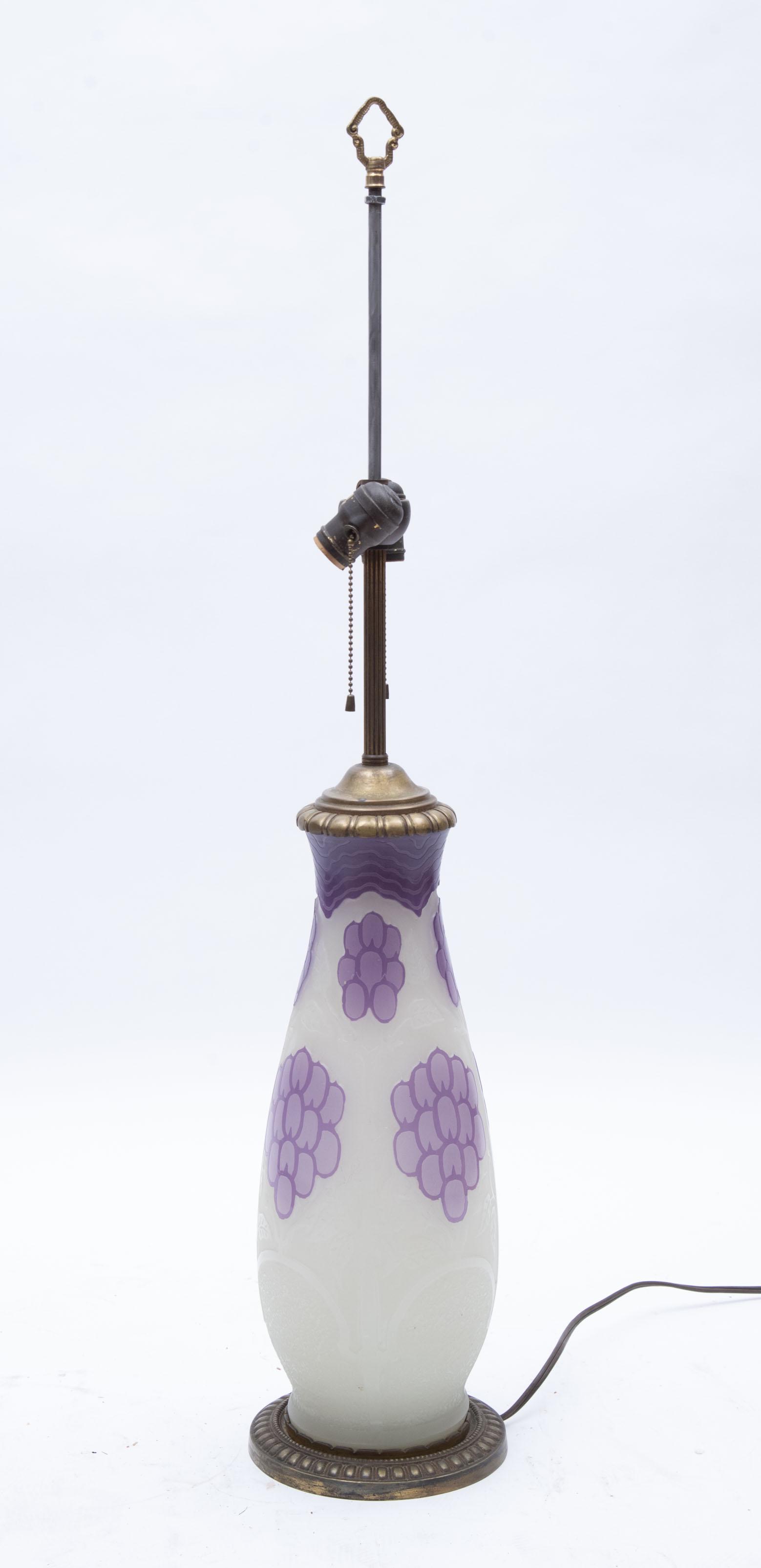 A Steuben Art Deco Acid Etched Lamp "Honesty", after (1 of 1)