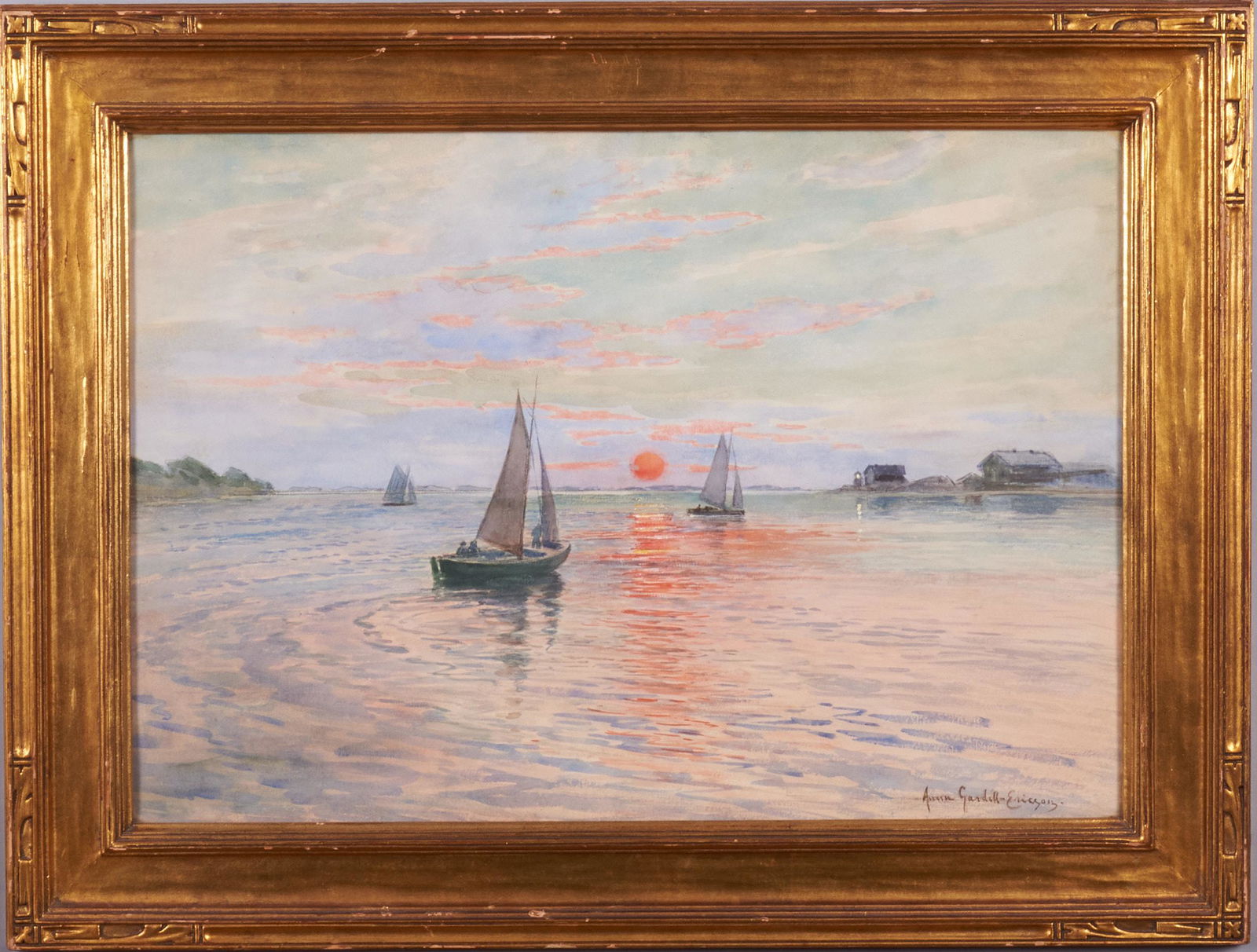 Anna Gardell-Ericson, Sweden (1853-1939), Sailboats in (1 of 1)