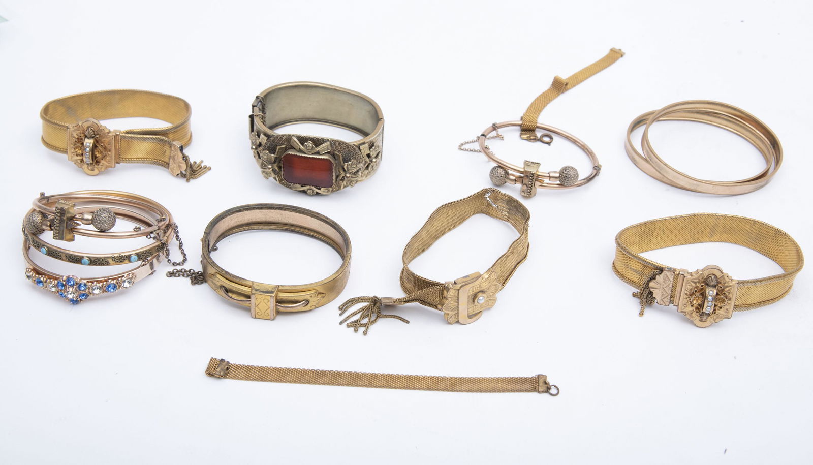 Collection of Victorian Brass Bracelets (1 of 1)