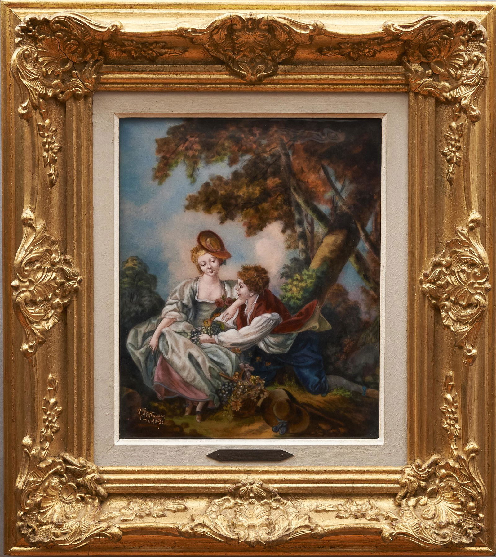 A Limoges Enamel Plaque Depicting "Autumn", by (1 of 1)