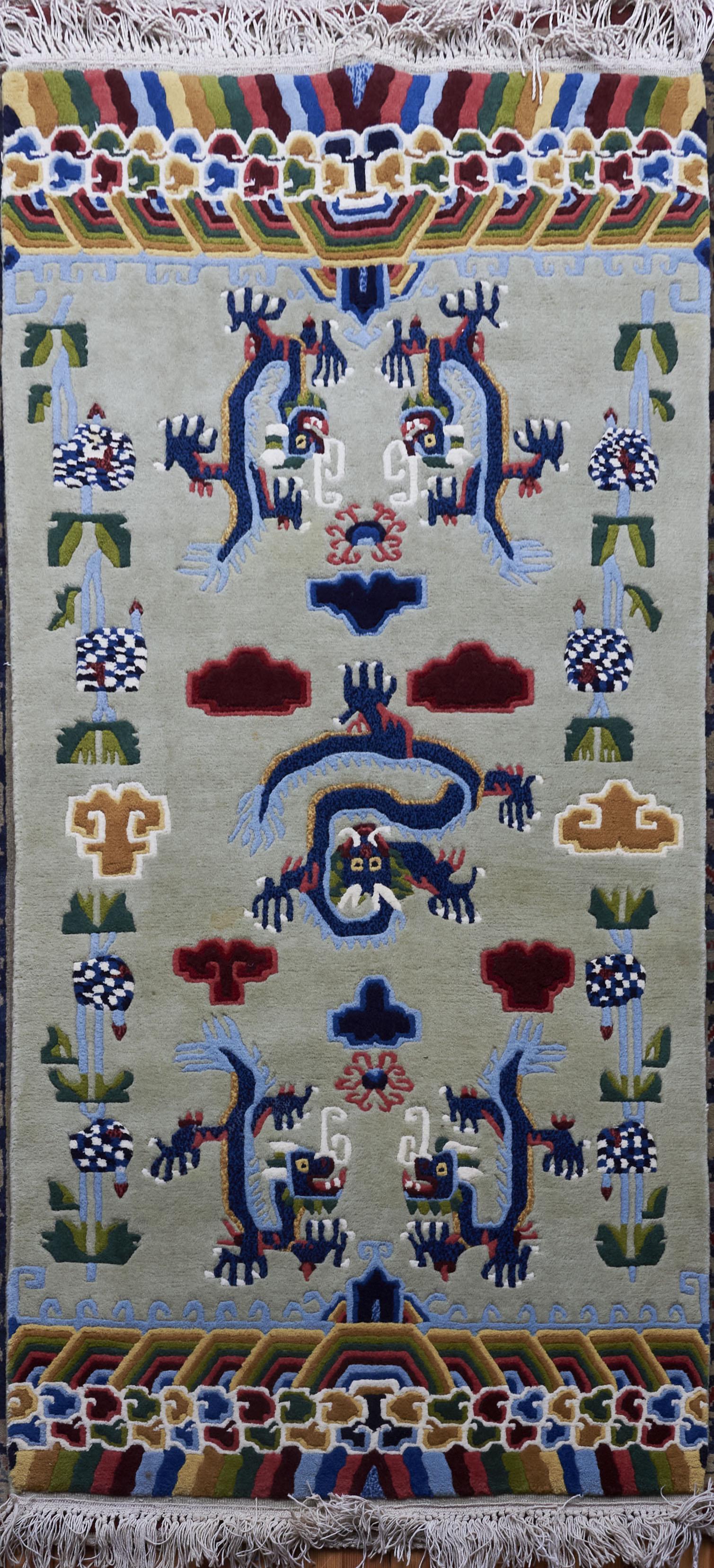 Handwoven Tibetan Area Rug 3' x 5' 11" (1 of 3)