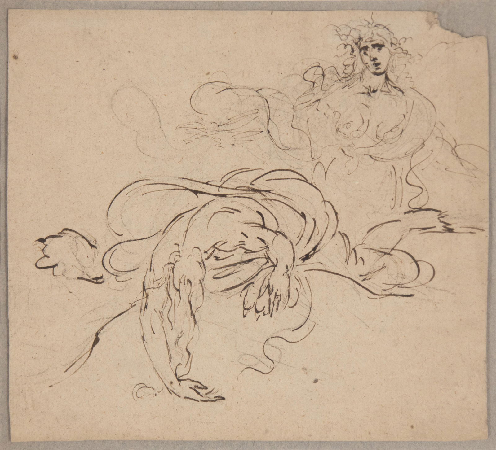 Raphael Lamar West, New York / England (1769-1850),: Raphael Lamar WestNew York / England, (1769-1850)Judith with the Head of Holofernesink washPurchased: Alister Mathews, April, 1980, Cat. 92, Item 92; from the collection of Mrs. P. Howard, a descendan