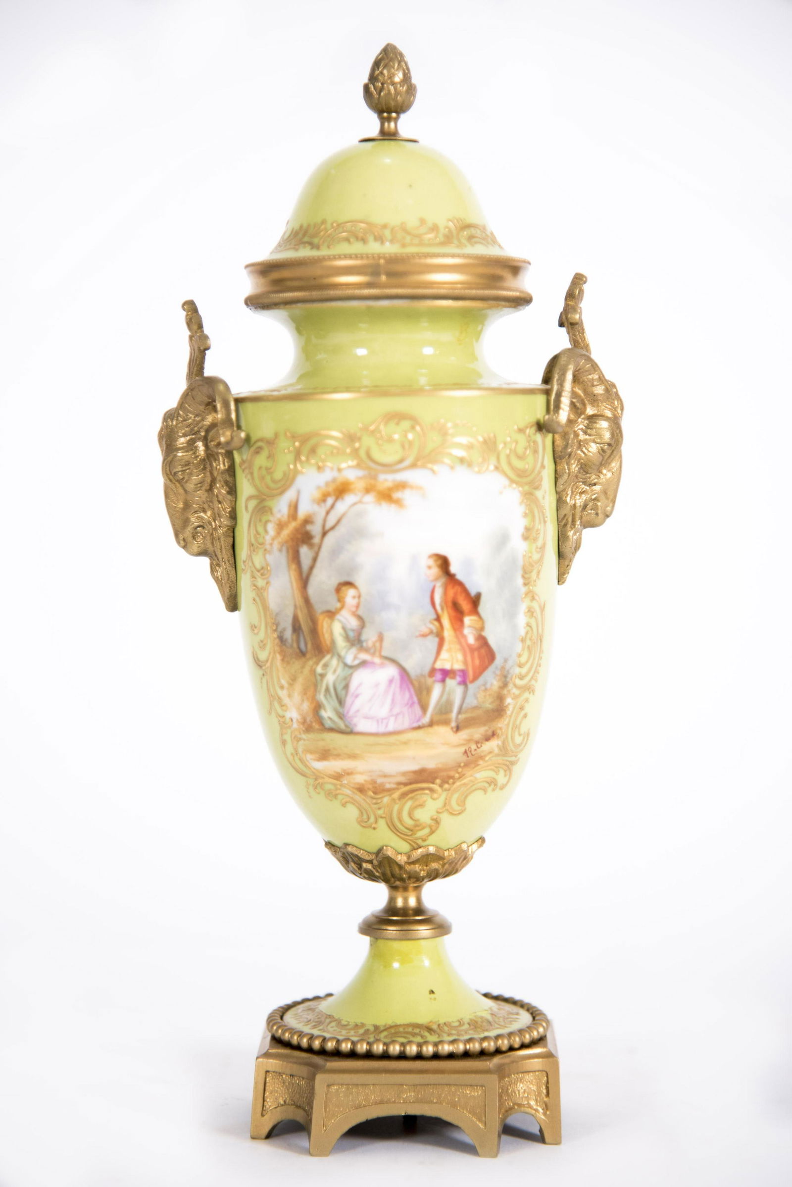 19th Century Continental Porcelain Urn (1 of 3)